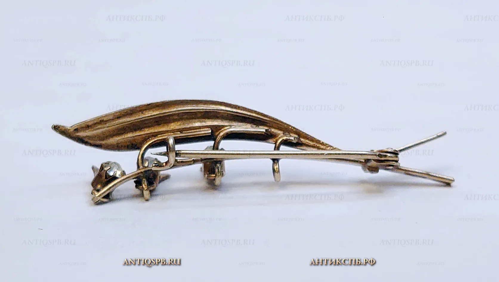 Брошь серебряная "Ландыши". ОЮ5. СССР. Вт. пол. ХХ века. №21656